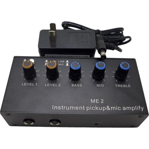 6.5mm Dynamic Microphone Audio Amplifier Microphone Amplifier Tone Board For Musical Instrument Guitar Violin Pickup AMP BASS