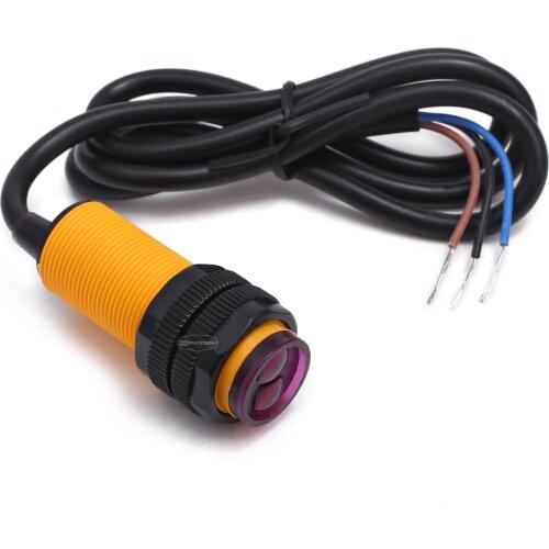 Smart Car Robot E18-D80NK Infrared Obstacle Avoidance Photoelectric Sensor Proximity Switch 3-80cm Detection Range Adjustable