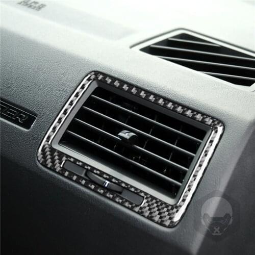 Dashboard Side Air Outlet Set Cover Trim Sticker for Dodge challenger 2008-2014 Stylish Interior Decoration Car Accessories LHD