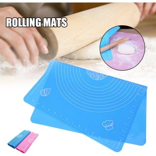 Large Silicone Pastry Baking Mats Non stick and Non Slip Counter Mat Bread Making Tools Dough Rolling Mat Free Bakeware