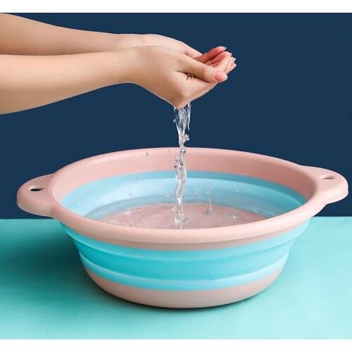 Household Large Foldable Plastic Portable Compressed Travel Laundry Basin