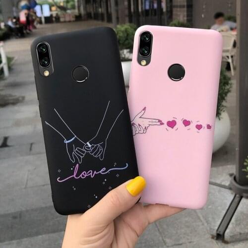 Couple Case For Huawei P20 Lite Case Silicone Fashion Matte Candy Lover Heart Soft TPU Cover For Huawei P20Lite P 20 Lite Fundas