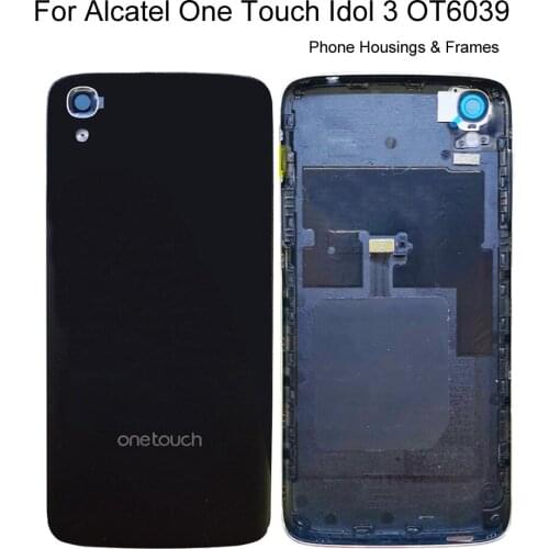 New Phone Housings Frames For Alcatel One Touch Idol 3 OT6039 6039 6039Y Battery Back Cover Door Housing Case