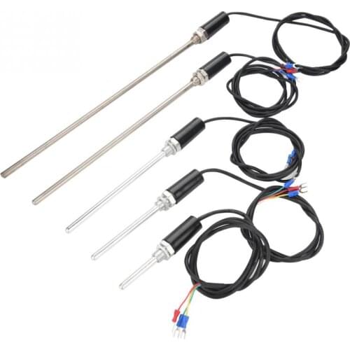 PT100 Type Temperature Thermocouple Sensor Probe with Stainless Steel Cable Waterproof Temperature Sensor