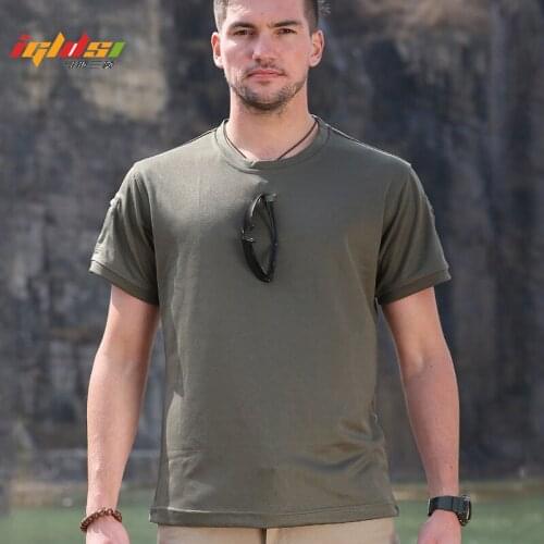 Mens Summer Military Tactical Sleeve Short T-shirts Lightweight Quick Dry Army Airsoft T-shirts Hike Work Cargo T-shirts S-2XL