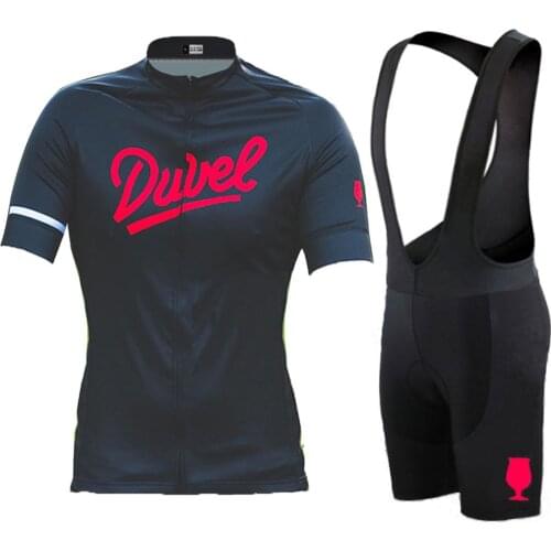 Duvel Beer Men Black Cycling Jersey Set 2021 Cycling Clothing Road Bike Wear Bib Shorts MTB Maillot Ciclismo
