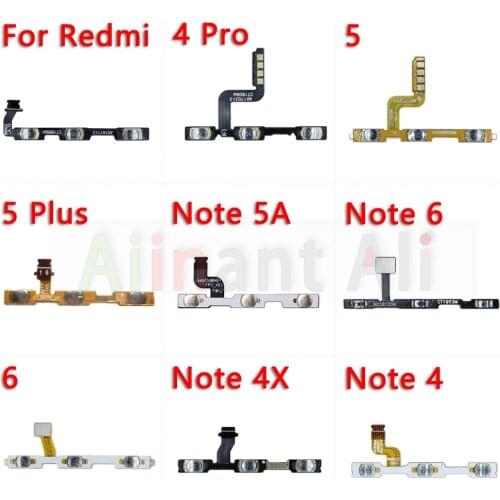 Side Switch Volume Button On-Off Key Power Flex Cable For Xiaomi Redmi Note 4 5 6 4A 4x 5A 6A Plus Pro Power Flex