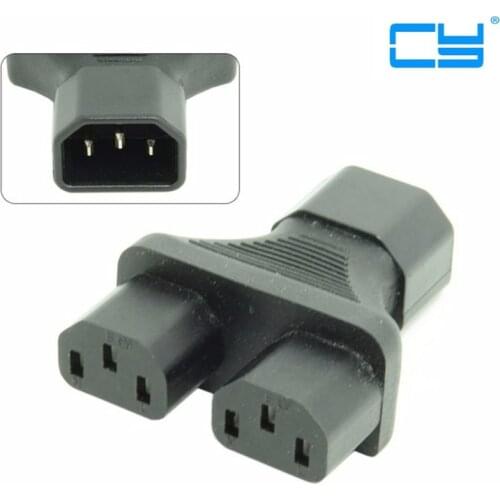 IEC320 IEC 320 C14 Male to Double C13 Female Y Type Splitter Extension Power Adapter adaptor connector