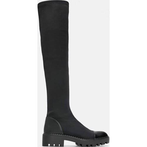 Nice Over The Knee Boots Slim Stretch Lycra Knee High Boots Platform Winter Boots Women Long Boots Winter Shoes Women Sock Boots