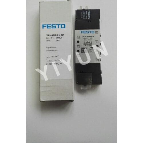 CPE10-M1BH-3GL-M7 196915 CPE10-M1BH-5J-M7 196925 CPE10-M1BH-5/3G-M7-B 533141 CPE10-M1H-3GLS-M5 162889 FESTO Solenoid valve