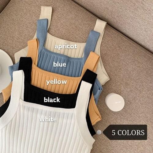 Summer Small Sling, Pure Color, No Trace, Thin, Anti-failure, Inner Knit Camisole, No Steel Ring, Outer Wear Tube Top
