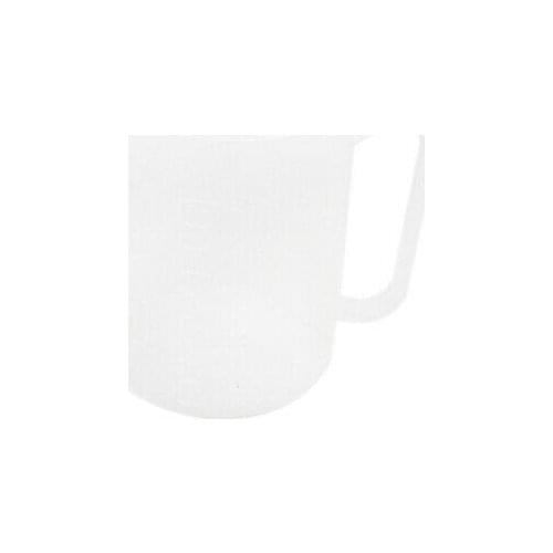 500mL Capacity 1.3cm Wide Handle Clear White Plastic Lab Beaker Measuring Cup