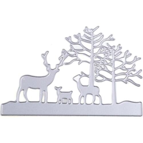 Forest Elk Metal Cutting Dies Stencil DIY Scrapbooking Album Paper Card Template Mold Embossing Craft Decoration 85DA