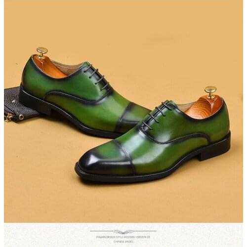 Men leather shoes Gents business dress suit shoes men brand Bullock genuine leather black laces wedding mens shoes oxford