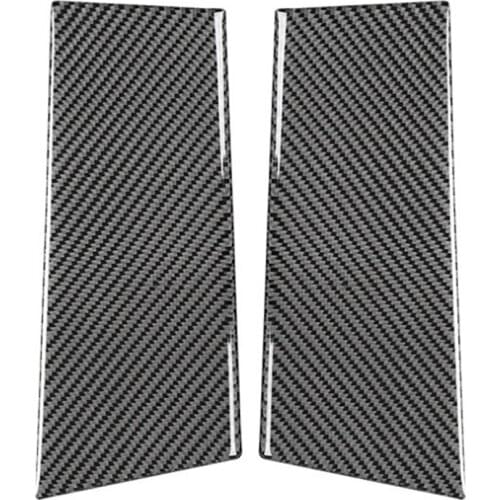 For Nissan 350Z 2003-2009 Carbon Fiber B Pillar Cover Sticker Window Goalpost Decorative Paste Car Accessories