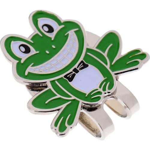 Novelty Frog Sports Golf Ball Marker With Hat Clip Golfer Xmas Gift