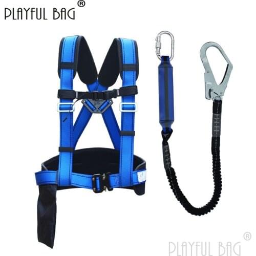 PB Playful bag Outdoor high altitude work safety belt elastic rope double back safety belt anti falling safety rope ZL91