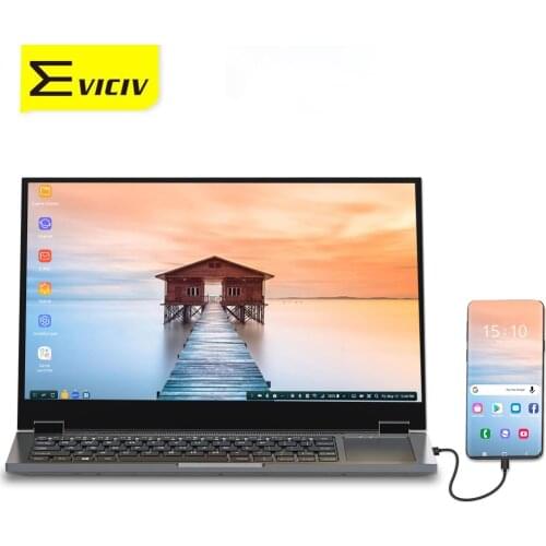 EVICIV X Lite 14 Inch Portable Monitor Lapdock 1920*1080 Full HD Second Display USB C Built-in Battery For SUMSUNG DEX HUAWEI