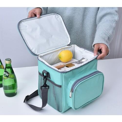 Portable Picnic Bag Thermal Insulated Lunch Box Tote Cooler Handbag Waterproof Backpack Bento Pouch School Food Storage Bags