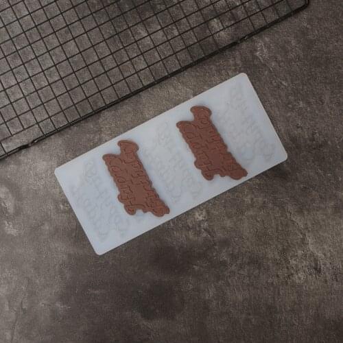 Happy Birthday Letter Chocolate Silicone Mold Cake Decorating Transfer Sheet Mould Cake Top Decotation
