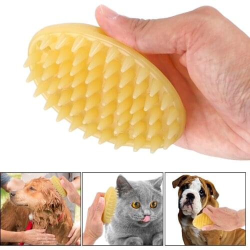 Puppy Pet Washer Cleaner Massage Brush Quickly Cleaning Brush Comb Soft Gentle Silicone Bristles Dog Cat Wash Tools Pet Products