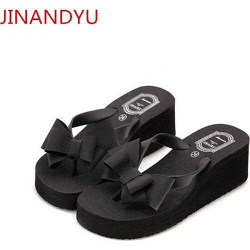 Platform Flip Flops Women Shoes Wedges Slippers Summer Beach Casual Shoes for Women Middle Heels Flip Flop New Ladies Slippers