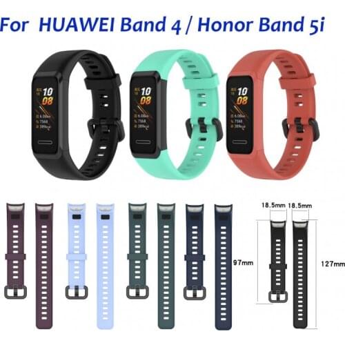 Silicone Strap For Huawei Band 4 Watchband Wristband For Honor Band 5i Replacement Colorful Bracelet