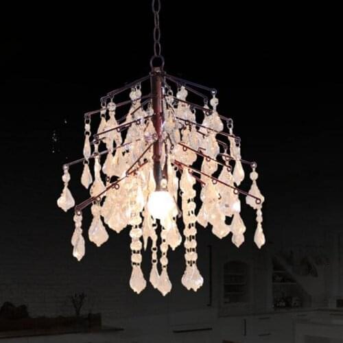 Lighting American country simple acrylic white pendant chandelier European creative branch light art chandelier led lighting