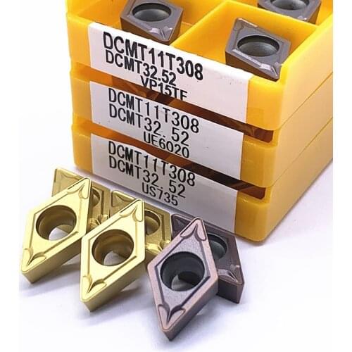 DCMT11T304/08 VP15TF/US735/UE6020 Carbide Insert Internal Turning Tool Metal Turning Tool CNC Parts Tool Carbide Turning Insert