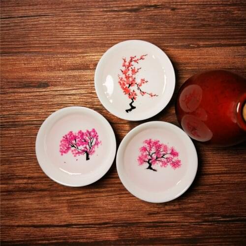Magic Sakura Cup Japanese Cold Temperature Color Changing Tea Cup Flower display Teacup Ceramic Kung fu Single Cup