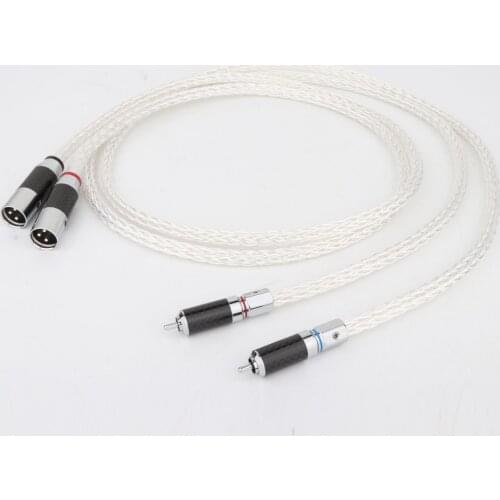 YTER High Quality Hifi audio 8AG OCC copper interconnect cable RCA to XLR extension cord