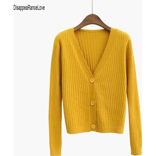 Knit Sweater Women Autumn 2020 Female Casual Long Sleeve Button Cardigan Knitted Sweaters Coat Femme Winter Warm Clothes