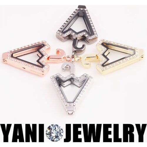 10pcs/lot Rhinestone Umbrella Floating Locket Necklace Pendant Openable Memory Magnet Glass Lliving Charm Locket