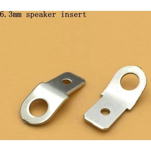 100pcs/lot 6.3 trumpet insert curved male plug hole 4mm thickness 0.8mm free shipping