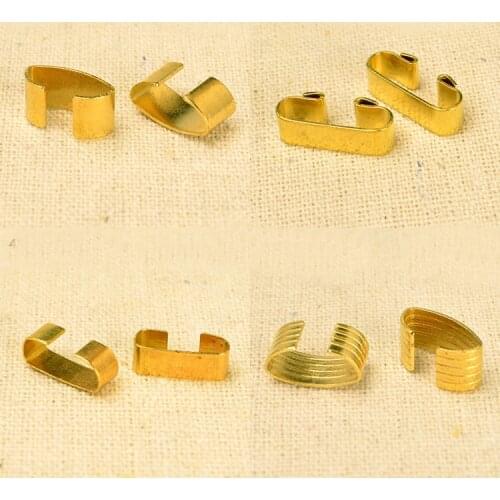 100 PCS Metal Brass Clips Clasps Pinch Clip Bail Beads Crimp & End Beads Pendant Connectors DIY Accessories Jewelry Findings