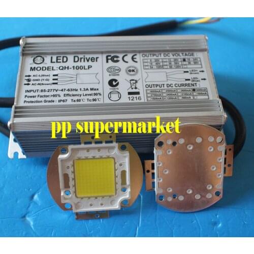 100W High Power led 6000k 3500k 4500k 10000k 20000k 30000k lamp light DIY+ waterproof Diver