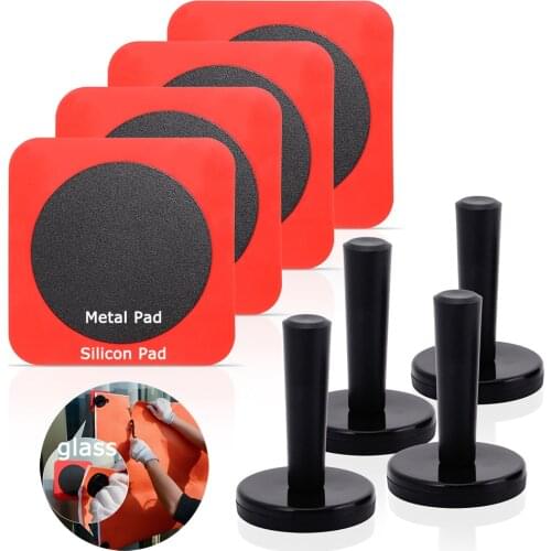 EHDIS 2/4/8pcs Carbon Fiber Film Magnet Holder Tools Silicone Metal Adsorbed Sheet for Fixing Vinyl Wrap Decals Car Accessories