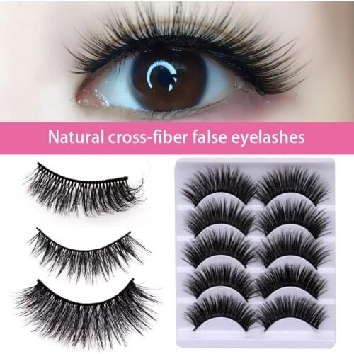 3D Fake Lashes Eyeliner Stickers Natural-Cross Eyelashes Durable Long Lasting Waterproof Lightweight Artificial Eye Lashes