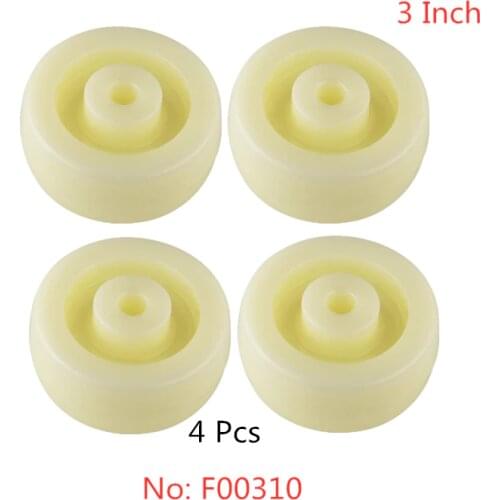 4 Pcs/Lot Casters Spot 3 Inch Nylon Single Wheel Diameter 75mm Wear-Resistant Industrial Roller Bearingless Mechanical