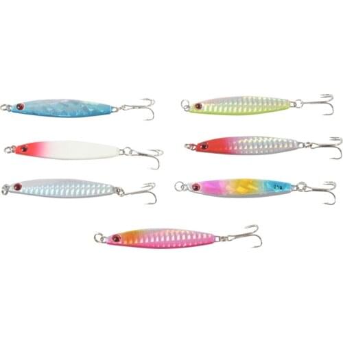 7pcs Jigs Fishing Lures Sea Metal Crankbaits Fish Tackle 7cm 21g
