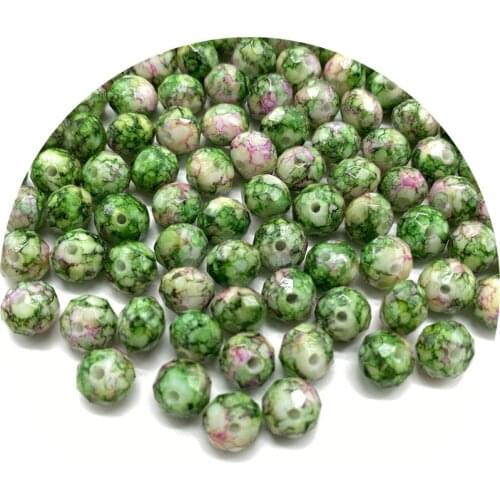 6/8/10mm Mixed Colors Austria Faceted Glass Beads Loose Spacer Round Beads for Jewelry Making DIY Bracelet necklace #007