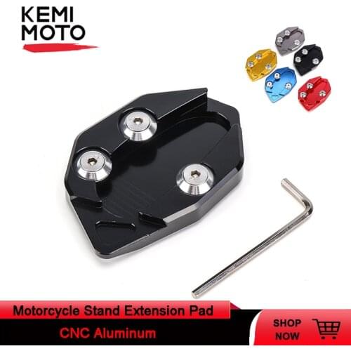 CNC Aluminum Motorcycle Side Stand Extension Pad Enlarger Plate For Yamaha T-MAX 530 TMAX 530 2012 2013 2014 2015