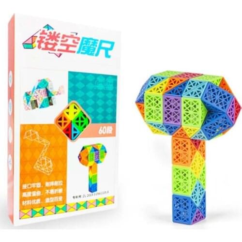 Dingsheng Cube 24 36 48 60 72 Segments Magic Rule Hollow Enhanced Version Snake multi-color 3d Speed Puzzle Educational Toy
