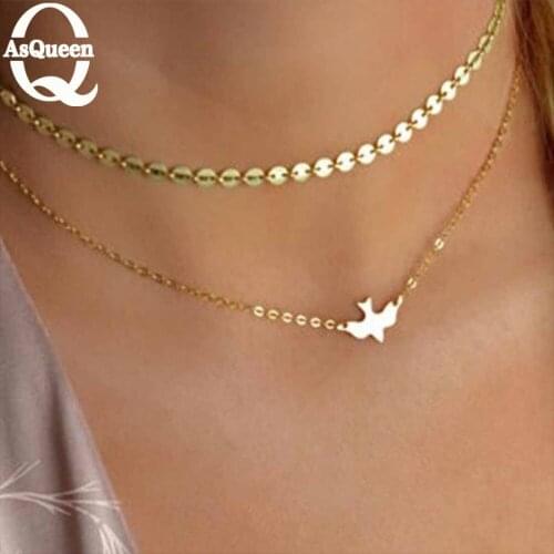 European and American fashion accessories fashion large scale metal dove sequins necklace