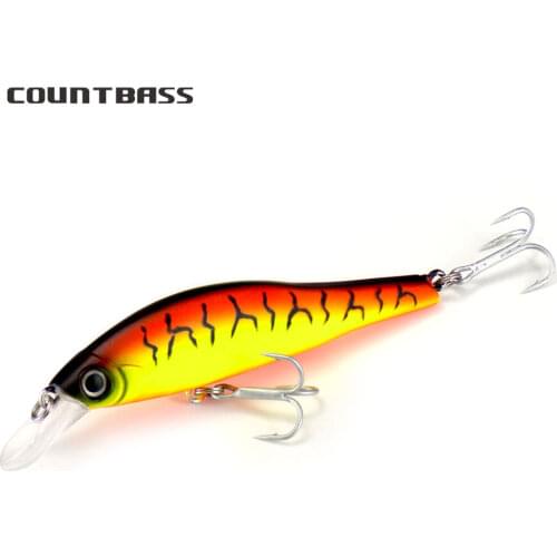 1pc Countbass Minnow Hard Baits 75mm 11.6g, Sinking Wobber Fishing Lures with PS coating Treble Hook