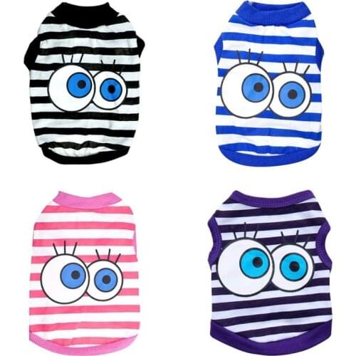 15 Style Classic Stripe Pet Cat Costume Small Dog Cat Clothes Cute Puppy Cat Kitten T-shirt Spring and Summer Vest Shirt Apparel