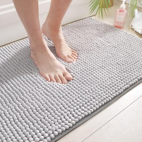 Eovna Door Mat Thickened Chenille Bathroom Floor Mats Home Bedroom Non-slip Absorbent Foot Mats