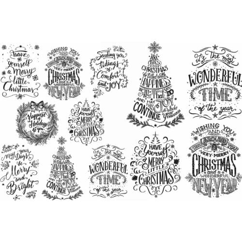 Beautiful Christmas Decoration of Christmas Trees Transparent Clear Silicone Stamp Seal for Diy Scrapbook Photo Album Decoration