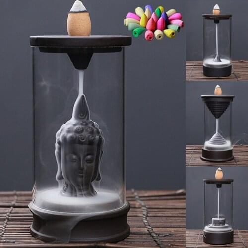 Reflow Incense Burner Ceramic Desktop Ornamental Aroma Diffuser Windproof Incense Holder Home Decor Christmas Decorations