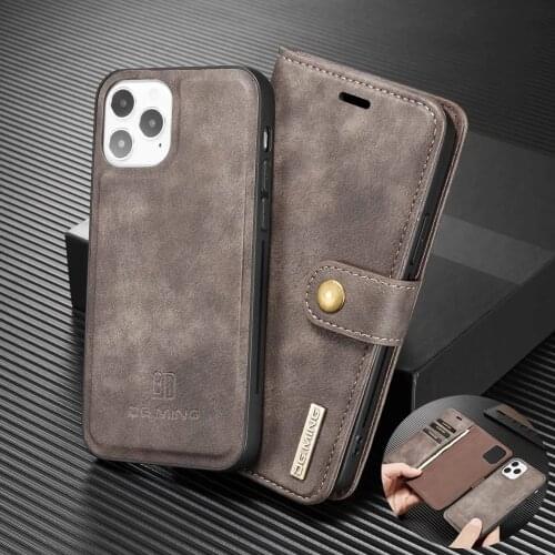 Magnetic Leather Case for iPhone 12 Mini 11 Pro XS Max XR X 8 7 6S 5G Plus Wallet Detachable 2 in 1 Removable Card Cover Case
